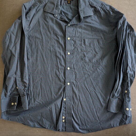 Men's Blue Button-Up Shirt Club Room XXL 18 1/2 - Picture 1 of 2